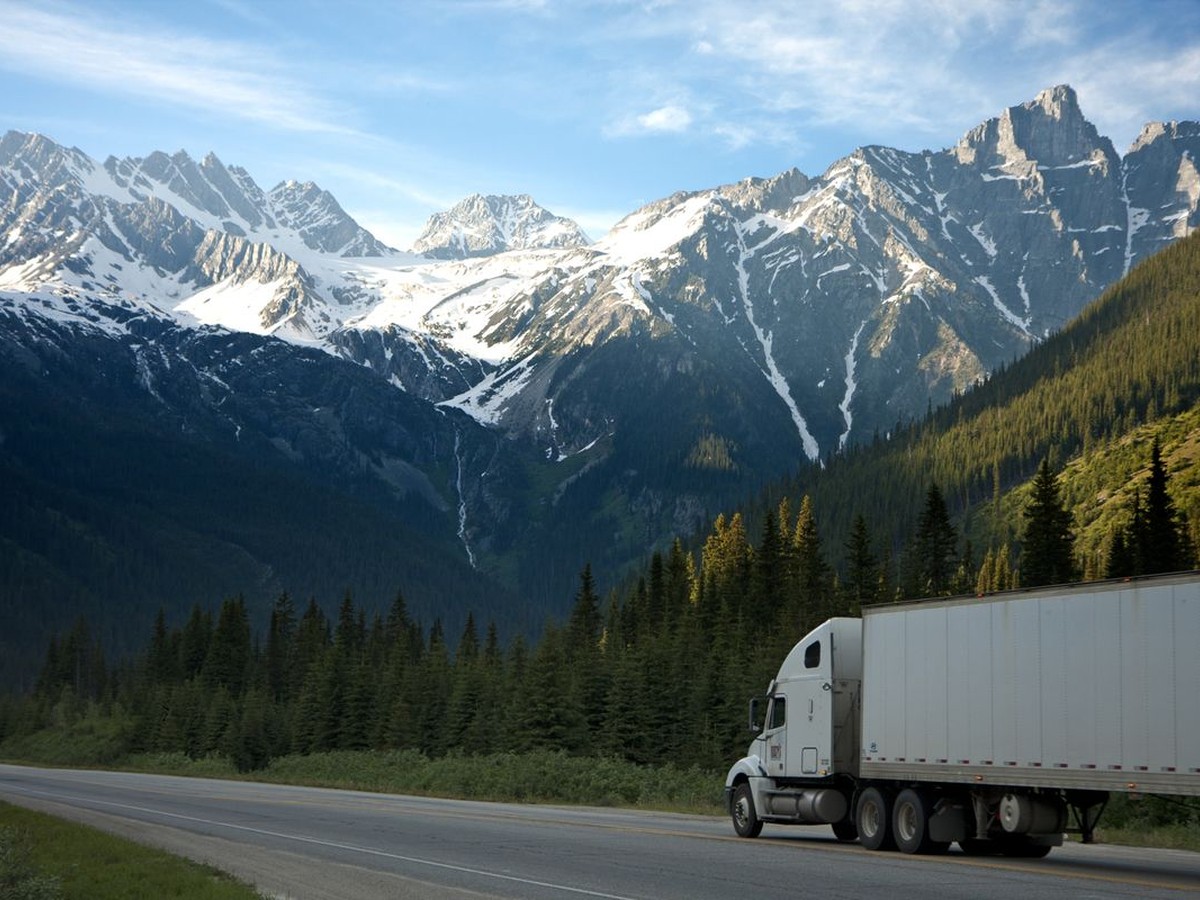 Commercial truck on a highway